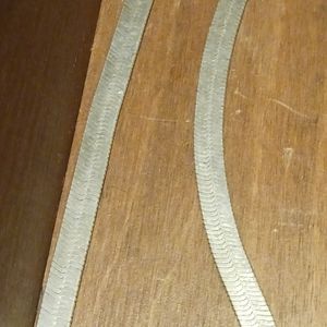 Beautiful italian sterling silver herringbone necklace